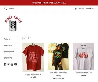 Bronxnativeshop.com(Bronx Native Clothing embodies what The Bronx truly is. Our borough) Screenshot