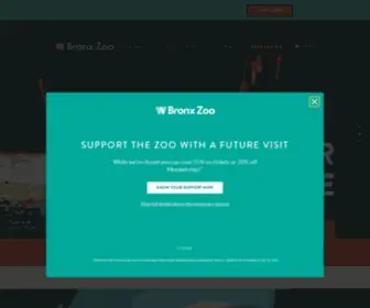 Bronxzoo.com(Saving Wildlife and Wild Places) Screenshot