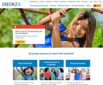 Brookespublishing.com(Professional resources and assessments for early childhood) Screenshot