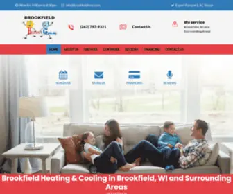 Brookfieldhvac.com(HVAC Contractor In Brookfield WI) Screenshot