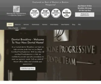 Brooklinedentalteam.com(Brookline Progressive Dental Team) Screenshot
