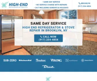 Brooklynhighendrefrigeratorrepair.com(High-End, Sub-Zero and Viking Fridge Repair in Brooklyn, NY) Screenshot