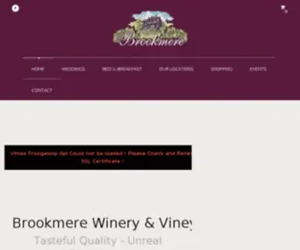 Brookmerewine.com(Brookmere Wine & Vineyard Inn) Screenshot
