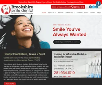 Brookshiresmiledental.com(Dentist Brookshire) Screenshot