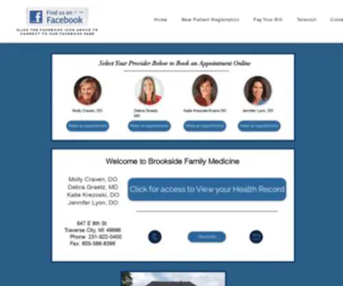 Brooksidefamilymed.com(Traverse City Primary Care Physician Clinic) Screenshot