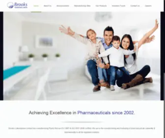 Brookslabs.net(Brooks Laboratories a WHO GMP & ISO 9001:2008 certified company) Screenshot