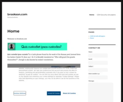 Brookson.com(Personal website) Screenshot