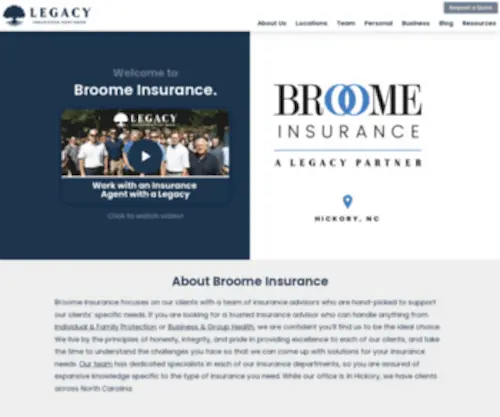 Broome-Associates.com(Broome Insurance) Screenshot