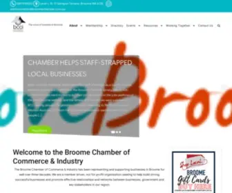 Broomechamber.com.au(The voice of business in Broome) Screenshot