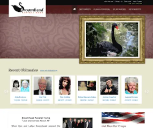 Broomheadfuneralhome.com(Broomhead Funeral Home) Screenshot