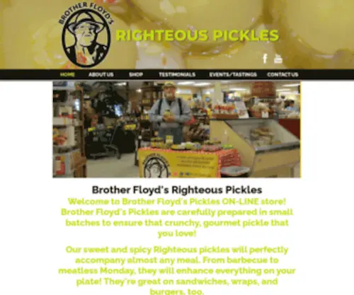 Brotherfloyds.com(Brother Floyd's Righteous Pickles) Screenshot