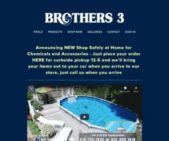 Brothers3Pools.net(Brothers 3 Pools Since 1960) Screenshot