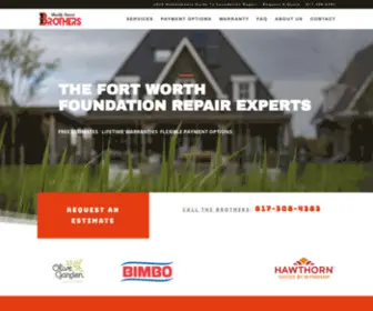 Brothersfoundationrepair.com(Foundation Repair Fort Worth) Screenshot