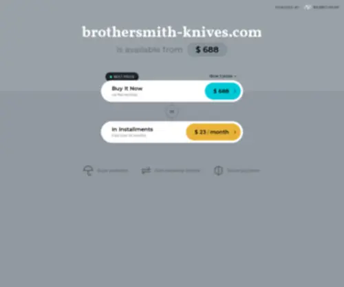 Brothersmith-Knives.com(Swords, Non-firing Replica Guns, Bowie Knives) Screenshot