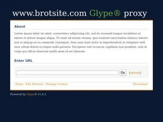 Brotsite.com(Glype®) Screenshot