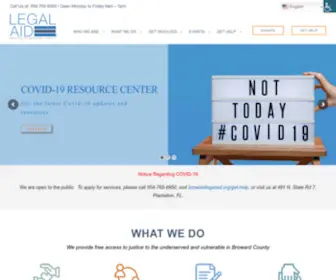 Browardlegalaid.org(Legal Aid Service of Broward County) Screenshot