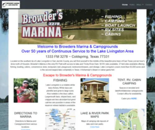 Browdersmarina.com(Browders Marina & Campgrounds) Screenshot