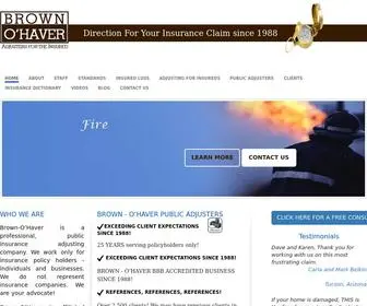 Brown-Ohaver.com(Independent Insurance Adjuster Company) Screenshot