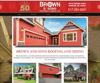 Brownandsonsroofingsiding.com(Brown and Sons) Screenshot