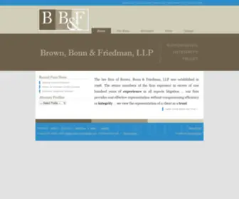 Brownbonn.com(Brown, Bonn & Friedman, LLP) Screenshot