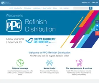 Brownbrothers.com(PPG Refinish Distribution) Screenshot
