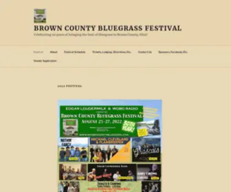 Browncountybluegrass.com(Bringing the best of bluegrass to Brown County) Screenshot