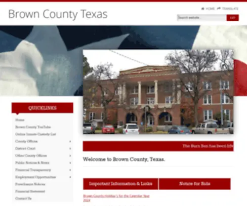 Browncountytx.net(Brown County) Screenshot