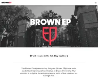 Brownentrepreneurship.com(The Brown Entrepreneurship Program (BrownEP)) Screenshot