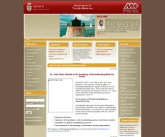 Brownfamilymedicine.org(Brown Family Medicine Department News) Screenshot