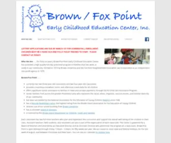 Brownfoxpoint.org(Brown Fox Point Early Childhood Education Center) Screenshot