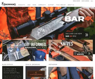 Browning.eu(Browning International) Screenshot