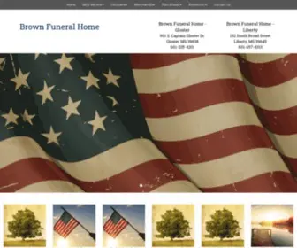 Brownms.com(Brown Funeral Home) Screenshot