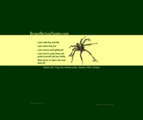Brownreclusespider.com(Brown Recluse Spiders) Screenshot