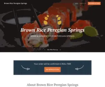 Brownriceperegian.com.au(Order Online for Takeaway / Pickup. Here at Brown Rice Peregian Springs) Screenshot