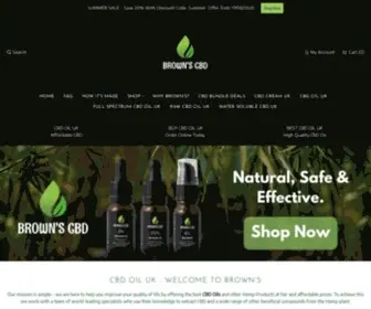 Brownscbd.co.uk(The UK's best Hemp & CBD products at affordable prices. Full Spectrum) Screenshot