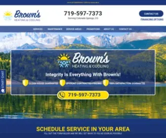 Brownsheating.com(CO Heating & Air Conditioning Company) Screenshot