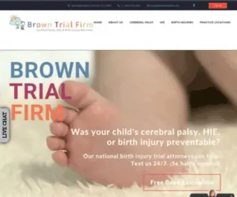 Browntrialfirm.com(Houston Birth Injury Lawyer) Screenshot