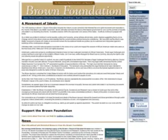 BrownvBoard.org(Brown Foundation) Screenshot