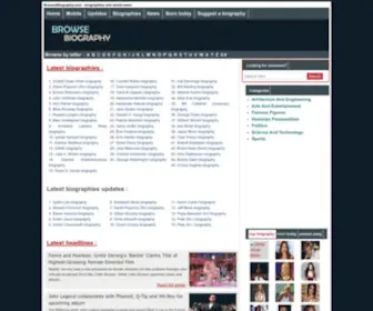 Browsebiography.com(Biographies and world news) Screenshot
