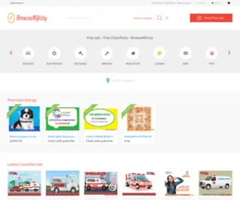 Browsemycity.com(Free Classifieds in India) Screenshot