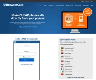 Browsercalls.com(Call directly from your browser) Screenshot