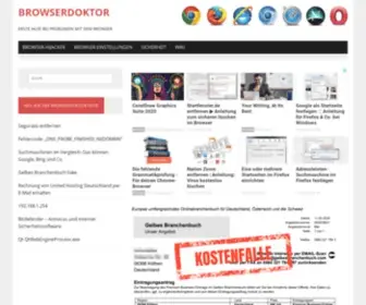 Browserdoktor.de(Erste Hilfe bei Problemen mit dem Browser) Screenshot