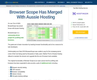 Browserscope.org(Browser Scope Has Merged With Aussie Hosting) Screenshot