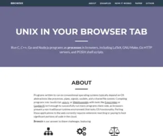 Browsix.org(Unix in the browser tab) Screenshot