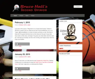 Brucehallsports.com(Home of the Bruce Hall's Second Opinion Radio Show) Screenshot