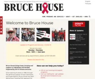 Brucehouse.org(Hope, housing, and support for people living with HIV in Ottawa) Screenshot