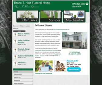 Brucethartfuneralhome.com(Clair, PA) Screenshot