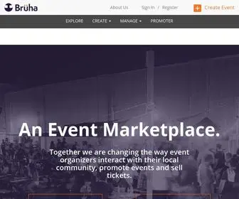 Bruha.com(Explore, create & manage live events and local experiences) Screenshot