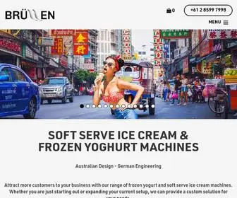 Brullen.com.au(Commercial Soft Serve Ice Cream Machines Supplier) Screenshot