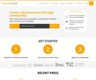Brunchwork.com(Career advancement through community) Screenshot